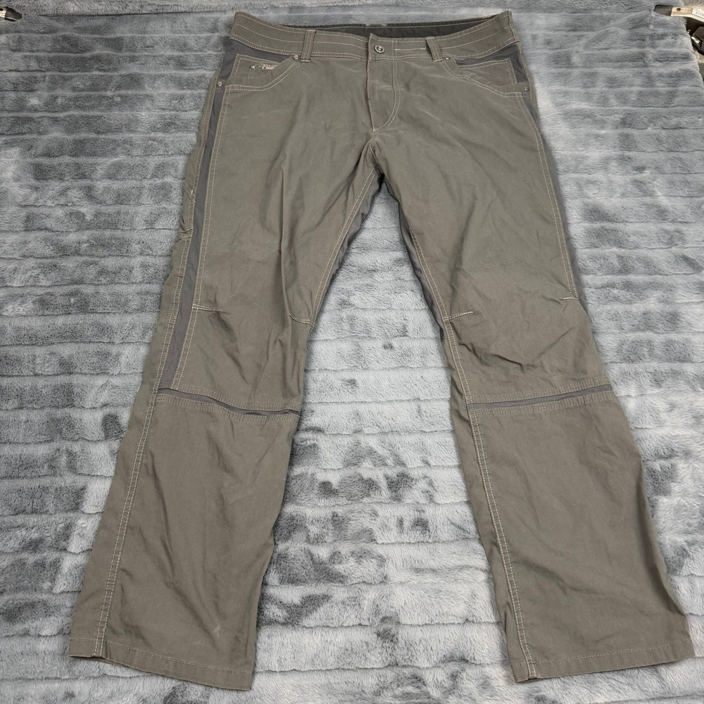 Kuhl Radikl Pants Mens 38x30 Gray Green Hiking Outdoor Exoskeleton 5155